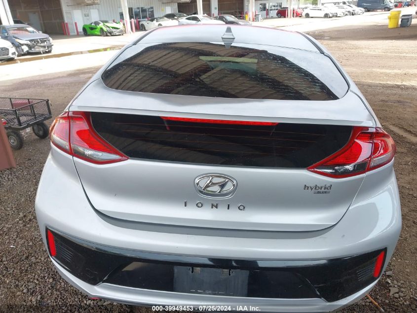 2018 Hyundai Ioniq Hybrid Blue VIN: KMHC65LC0JU060641 Lot: 39949453