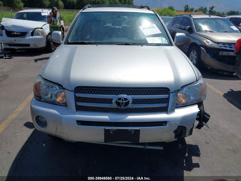 2006 Toyota Highlander Hybrid VIN: JTEEW21A160006109 Lot: 39949580