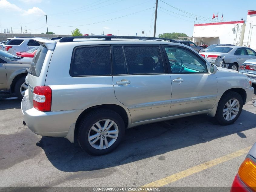 2006 Toyota Highlander Hybrid VIN: JTEEW21A160006109 Lot: 39949580