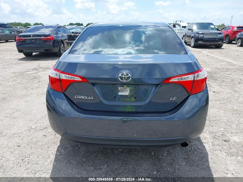 2015 Toyota Corolla Le VIN: 2T1BURHE8FC294019 Lot: 39949589