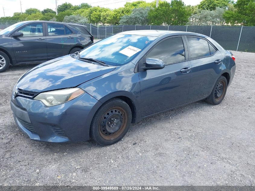 2015 Toyota Corolla Le VIN: 2T1BURHE8FC294019 Lot: 39949589