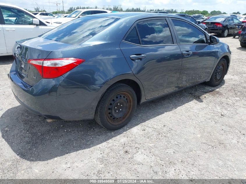 2015 Toyota Corolla Le VIN: 2T1BURHE8FC294019 Lot: 39949589