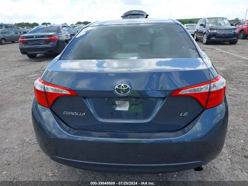 2015 Toyota Corolla Le VIN: 2T1BURHE8FC294019 Lot: 39949589