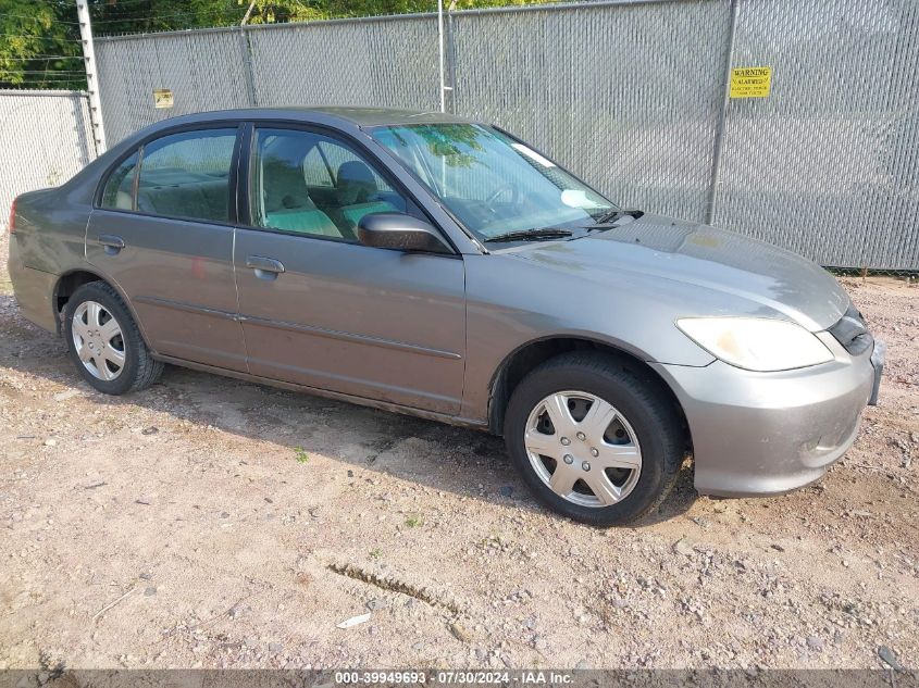 2004 Honda Civic Lx VIN: 1HGES16524L021835 Lot: 39949693