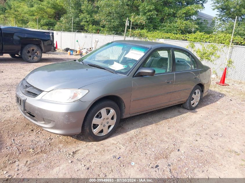 2004 Honda Civic Lx VIN: 1HGES16524L021835 Lot: 39949693