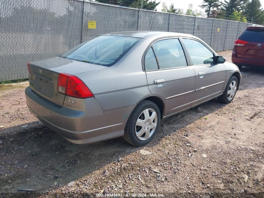 2004 Honda Civic Lx VIN: 1HGES16524L021835 Lot: 39949693