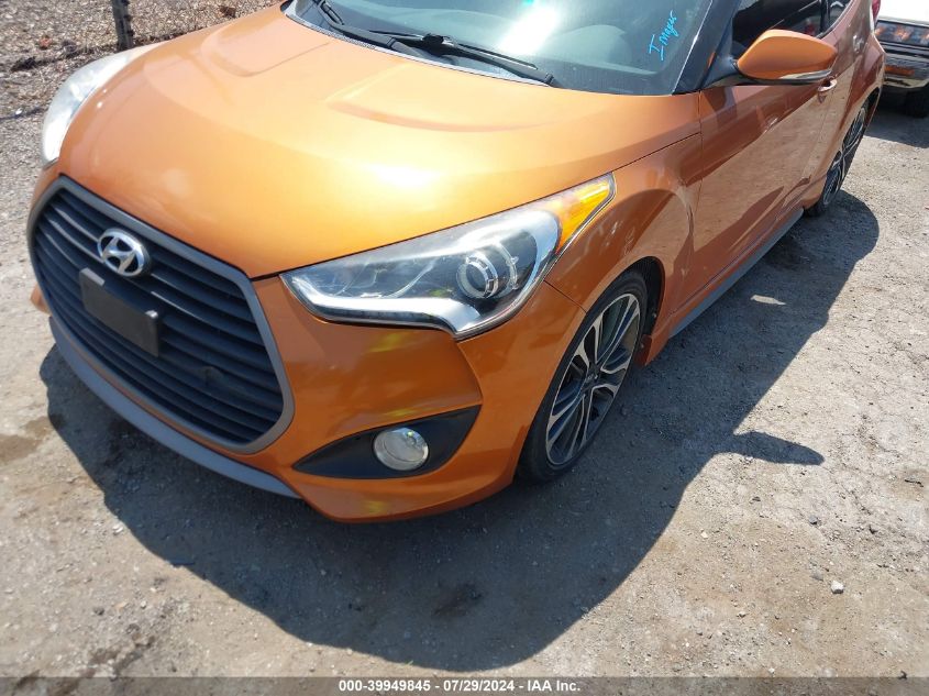 2016 Hyundai Veloster Turbo VIN: KMHTC6AEXGU261345 Lot: 39949845