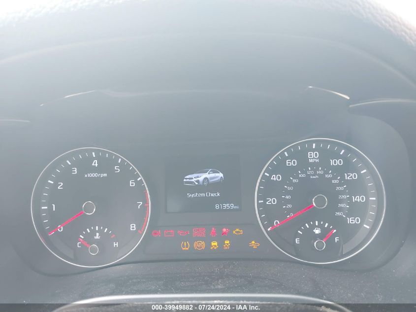 2019 Kia Forte Lxs VIN: 3KPF24AD4KE105759 Lot: 39949882