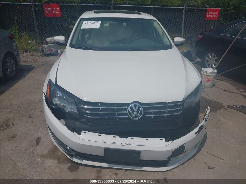 2013 Volkswagen Passat 2.0L Tdi Se VIN: 1VWBN7A3XDC123043 Lot: 39950033