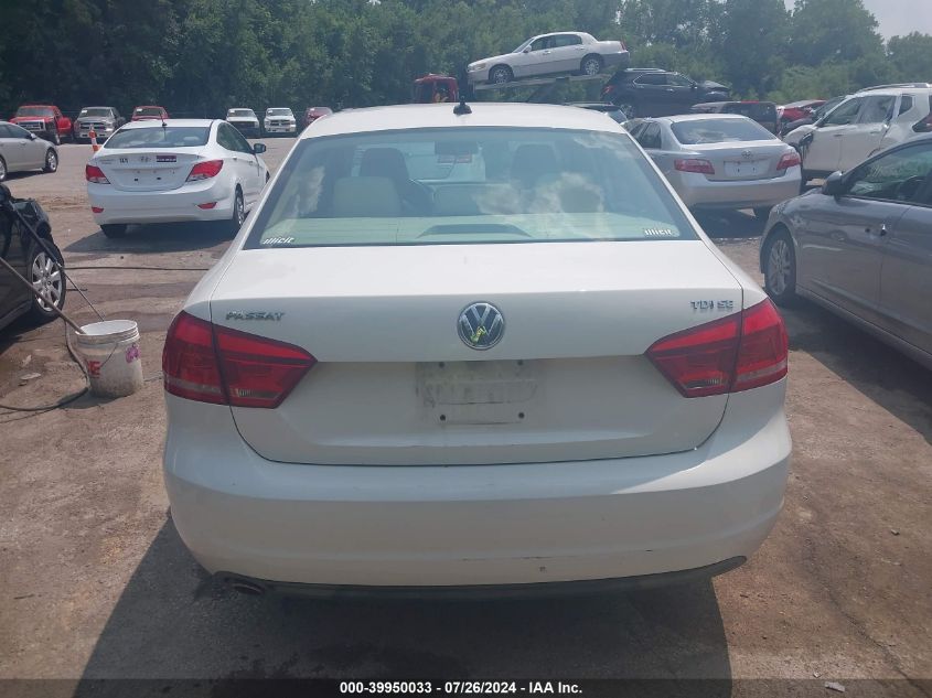 2013 Volkswagen Passat 2.0L Tdi Se VIN: 1VWBN7A3XDC123043 Lot: 39950033