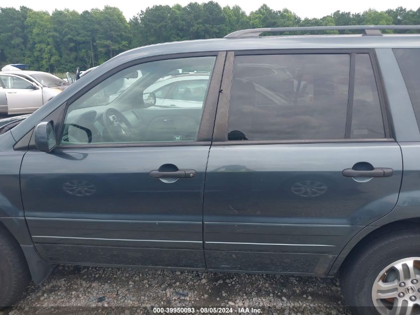 2005 Honda Pilot Ex VIN: 5FNYF184X5B017802 Lot: 39950093