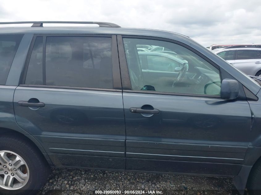 2005 Honda Pilot Ex VIN: 5FNYF184X5B017802 Lot: 39950093