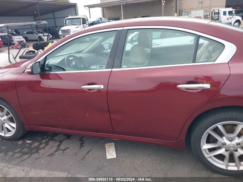 2009 Nissan Maxima 3.5 Sv VIN: 1N4AA51E89C830025 Lot: 39950118