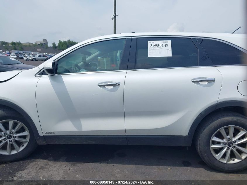 2019 Kia Sorento 3.3L Lx VIN: 5XYPGDA54KG441350 Lot: 39950149