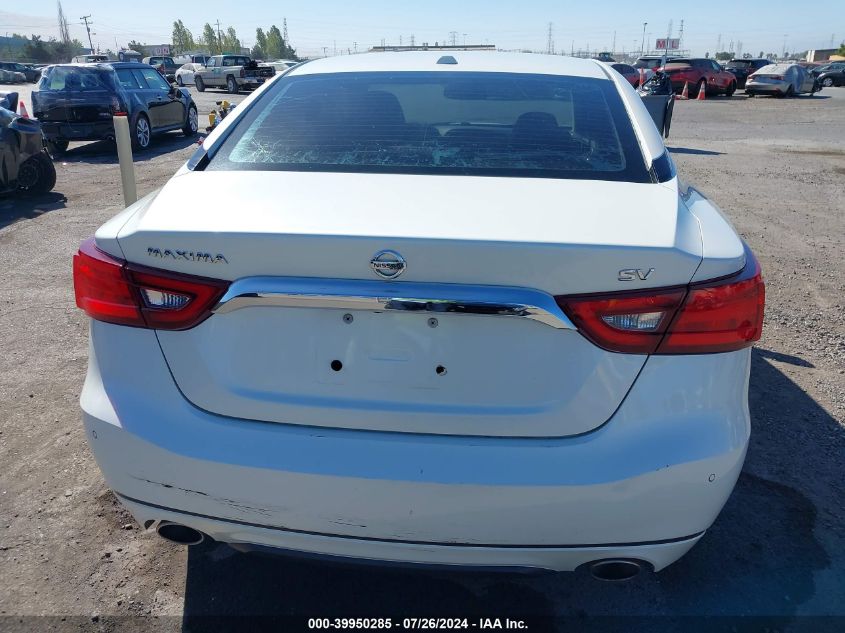 2018 Nissan Maxima 3.5 Sv VIN: 1N4AA6AP7JC387698 Lot: 39950285