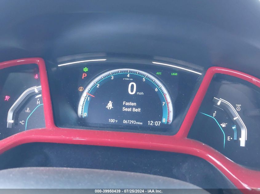 2019 Honda Civic Lx VIN: SHHFK7H38KU425285 Lot: 39950439