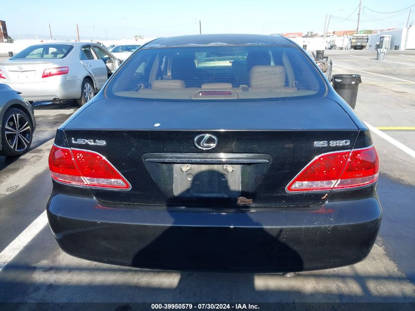 2005 Lexus Es 330 VIN: JTHBA30G255085291 Lot: 39950579