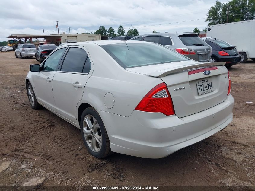 2012 Ford Fusion Se VIN: 3FAHP0HA1CR176187 Lot: 39950601