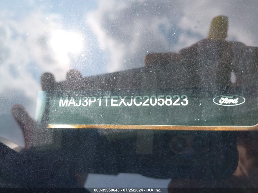 2018 Ford Ecosport Se VIN: MAJ3P1TEXJC205823 Lot: 39950643