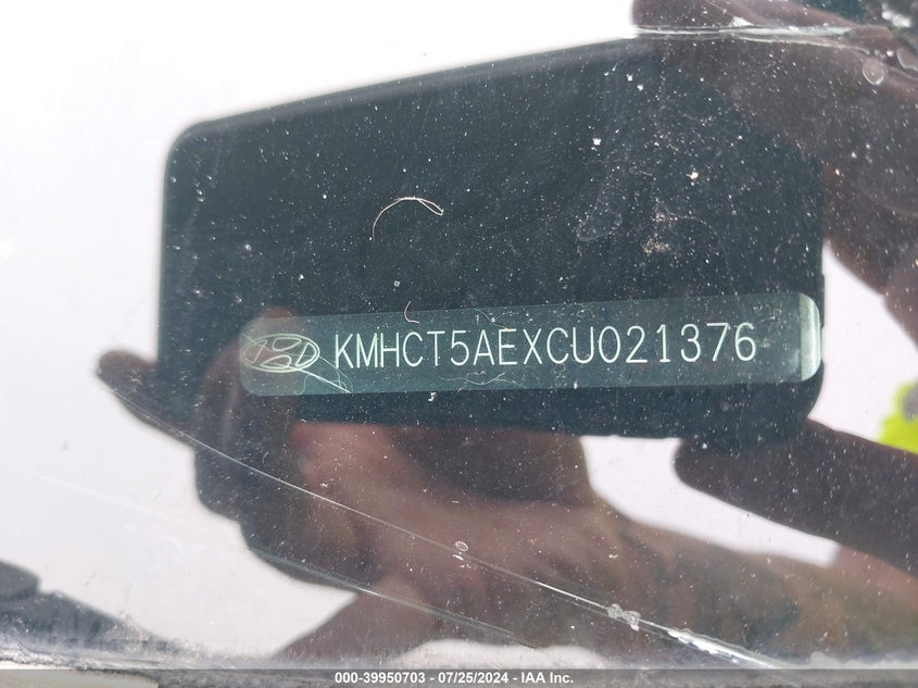 2012 Hyundai Accent Gs VIN: KMHCT5AEXCU021376 Lot: 39950703