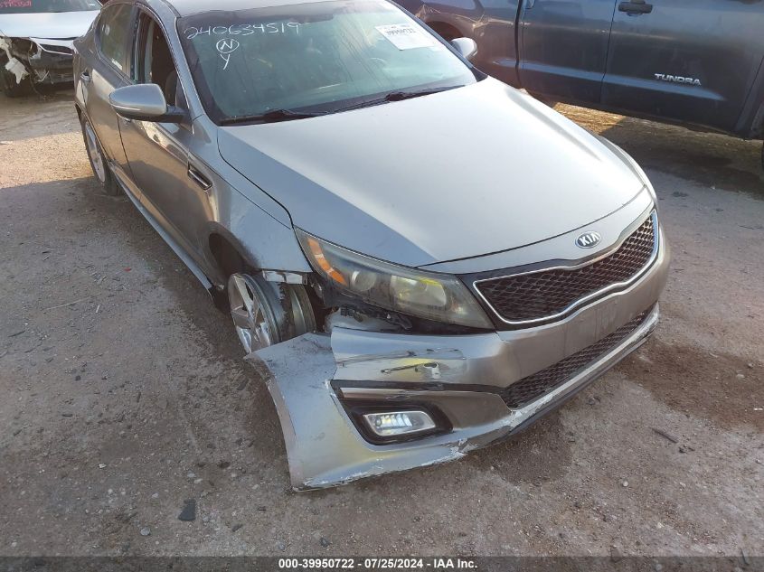 2015 Kia Optima Lx VIN: 5XXGM4A7XFG499094 Lot: 39950722