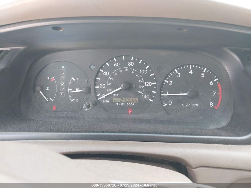 2000 Toyota Camry Ce/Le/Xle VIN: JT2BG22K0Y0429903 Lot: 39950726