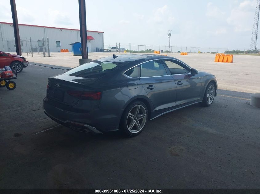 2021 Audi A5 Sportback Premium 45 Tfsi Quattro S Tronic VIN: WAUDACF55MA059206 Lot: 39951005