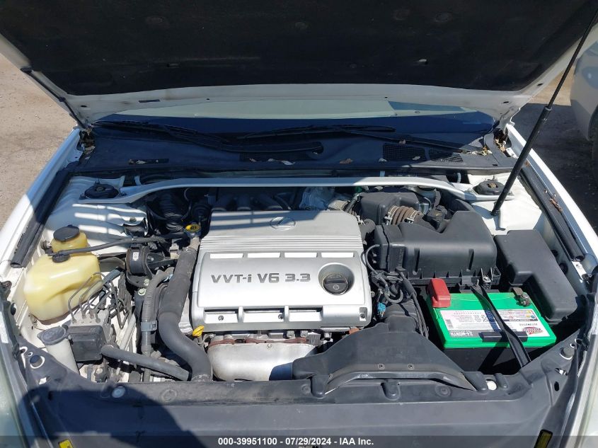 2004 Lexus Es 330 VIN: JTHBA30G545042563 Lot: 39951100