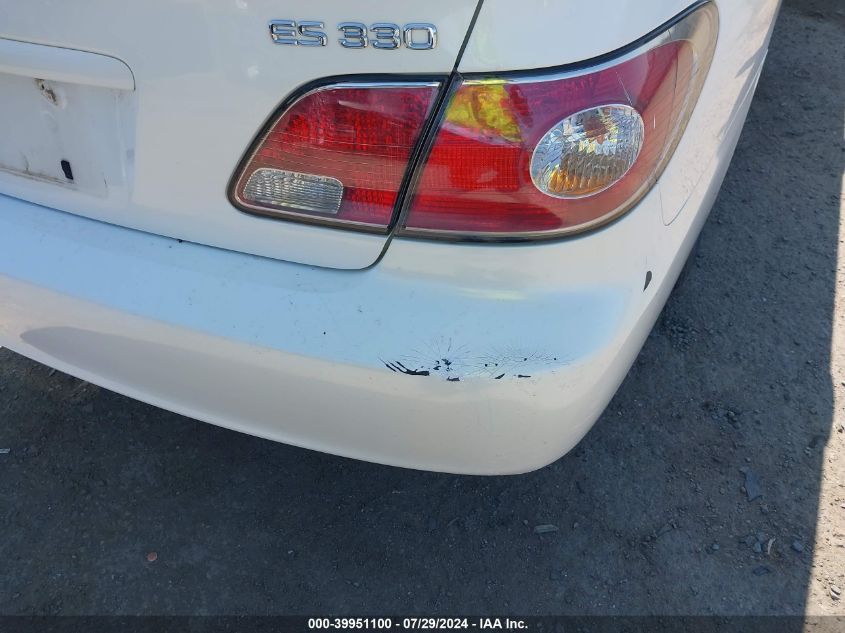 2004 Lexus Es 330 VIN: JTHBA30G545042563 Lot: 39951100