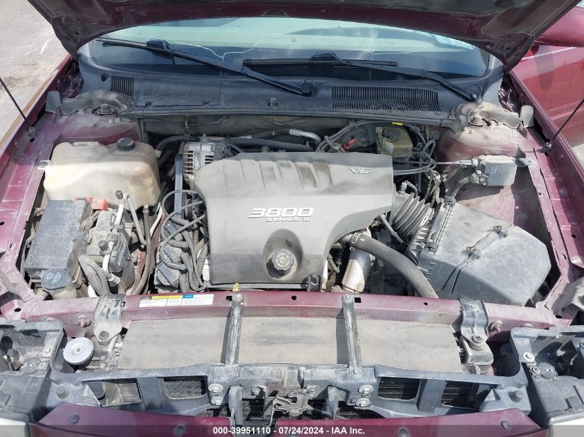 2001 Buick Lesabre Limited VIN: 1G4HR54K61U116973 Lot: 39951110