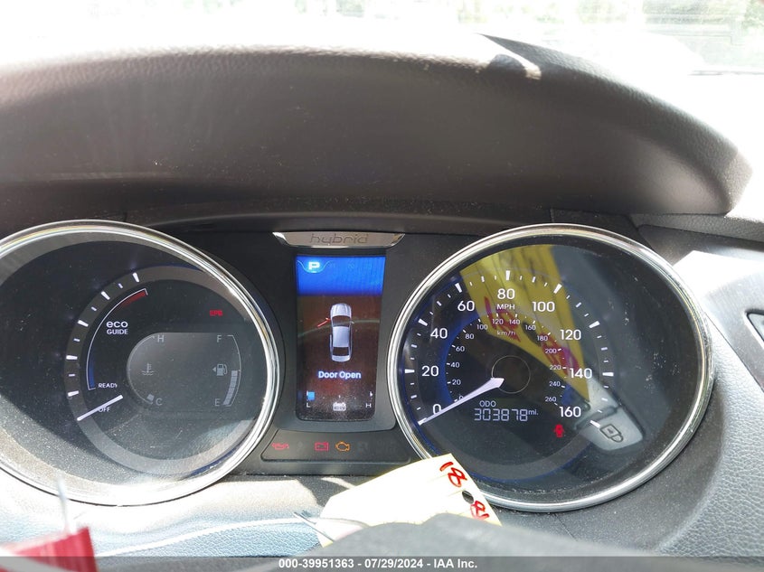 2012 Hyundai Sonata Hybrid Hybrid VIN: KMHEC4A40CA032320 Lot: 39951363