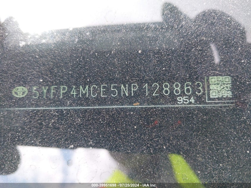 2022 TOYOTA COROLLA SE - 5YFP4MCE5NP128863