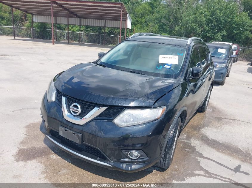 2016 Nissan Rogue Sv VIN: KNMAT2MT7GP624519 Lot: 39952013