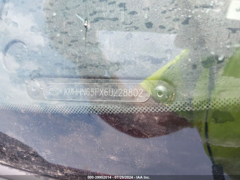 2006 Hyundai Tiburon Gt/Gt Limited/Se VIN: KMHHN65FX6U228802 Lot: 39952014