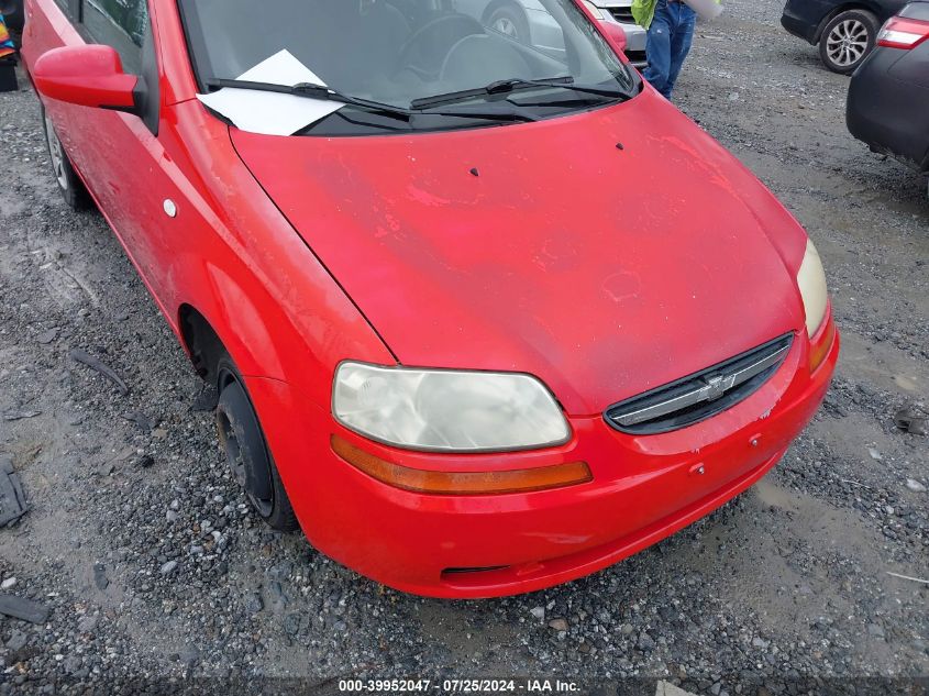 2006 Chevrolet Aveo Ls VIN: KL1TD66676B524539 Lot: 39952047