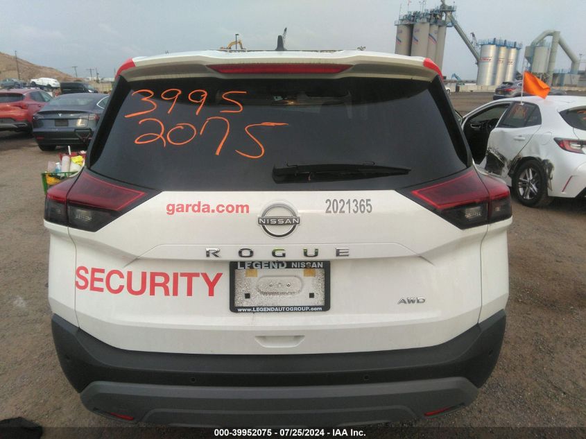 2022 Nissan Rogue S Intelligent Awd VIN: 5N1BT3AB7NC709530 Lot: 39952075