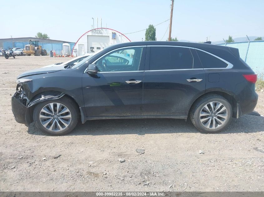 2016 Acura Mdx VIN: 5FRYD4H6XGB504766 Lot: 39952235