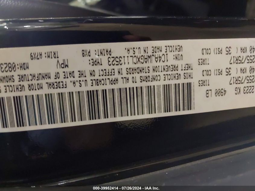 2012 Jeep Wrangler Sport VIN: 1C4AJWAGXCL113523 Lot: 39952414