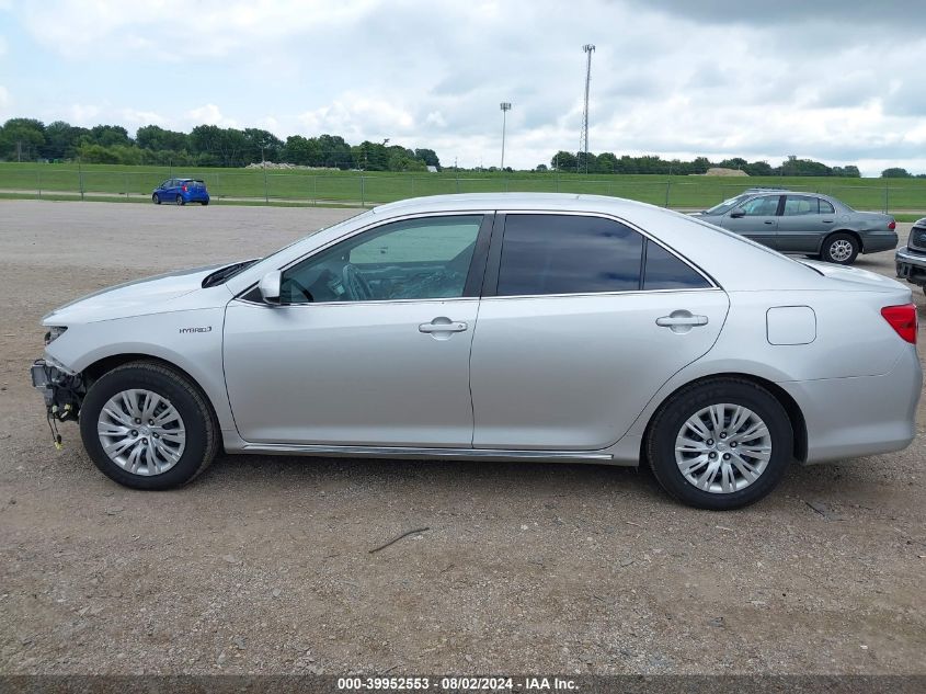 2013 Toyota Camry Hybrid Le VIN: 4T1BD1FK7DU084159 Lot: 39952553