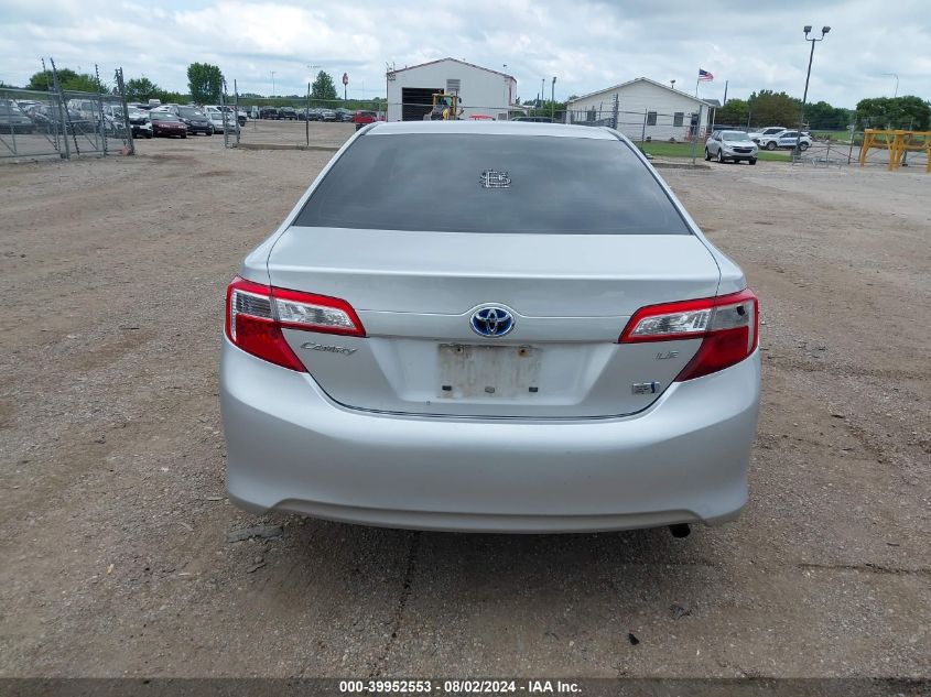 2013 Toyota Camry Hybrid Le VIN: 4T1BD1FK7DU084159 Lot: 39952553