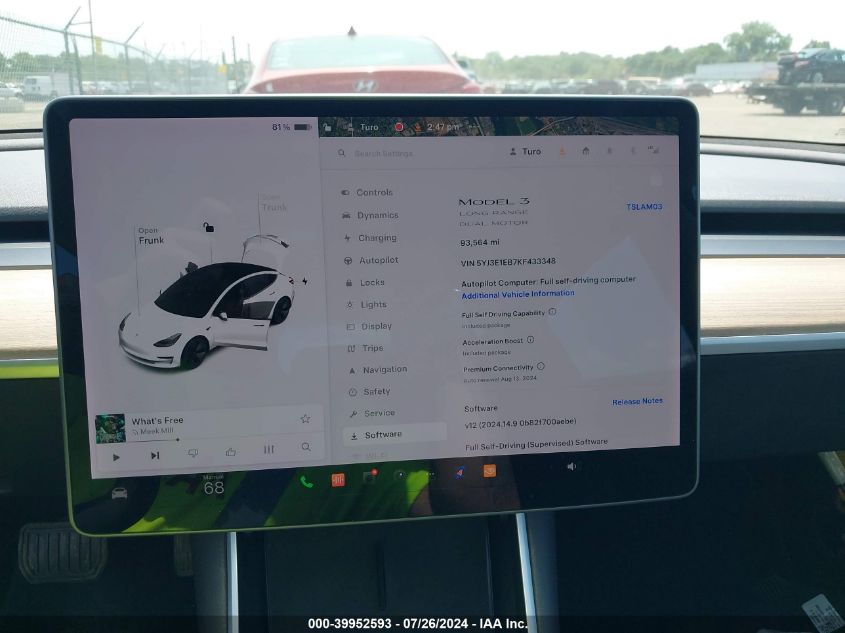 5YJ3E1EB7KF433348 2019 TESLA MODEL 3 - Image 19