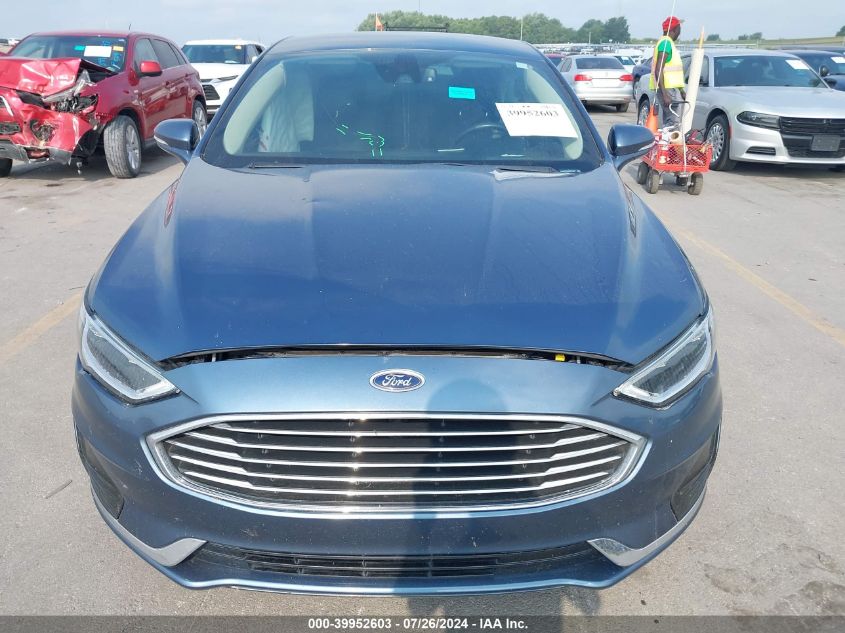 2019 Ford Fusion Sel VIN: 3FA6P0CD3KR222822 Lot: 39952603