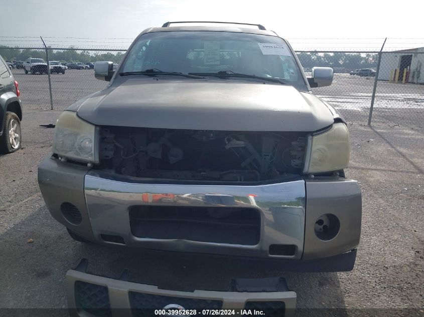 2006 Nissan Armada Se VIN: 5N1AA08AX6N737678 Lot: 39952628