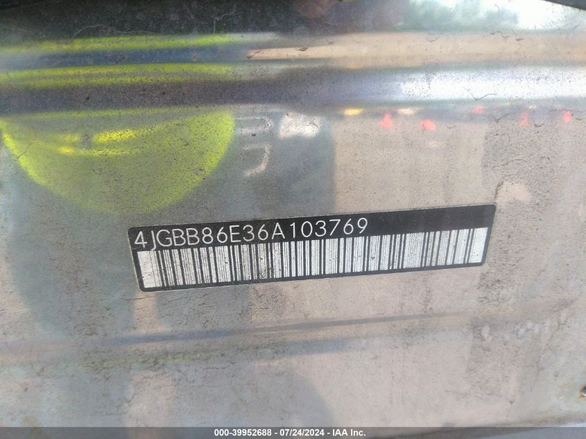 2006 Mercedes-Benz Ml 350 4Matic VIN: 4JGBB86E36A103769 Lot: 39952688
