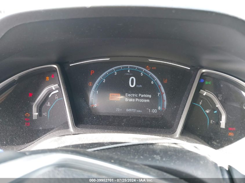 2020 Honda Civic Ex-L VIN: 19XFC1F73LE212754 Lot: 39952701