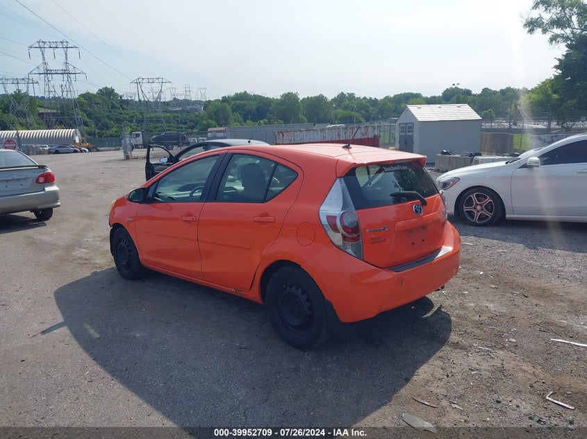 2012 Toyota Prius C Four/One/Three/Two VIN: JTDKDTB30C1016073 Lot: 39952709