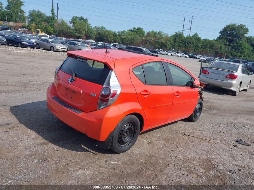 2012 Toyota Prius C Four/One/Three/Two VIN: JTDKDTB30C1016073 Lot: 39952709