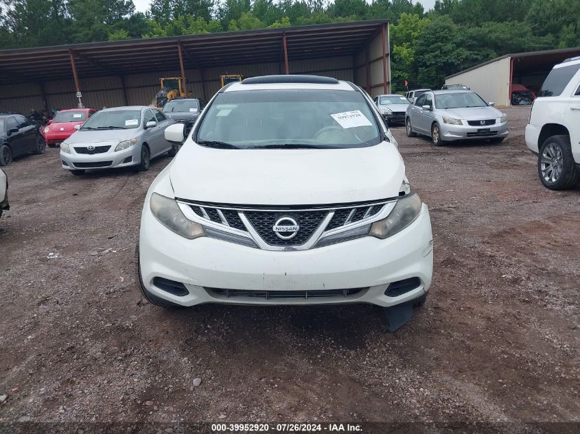 2011 Nissan Murano S/Sl/Le VIN: JN8AZ1MU4BW050739 Lot: 39952920