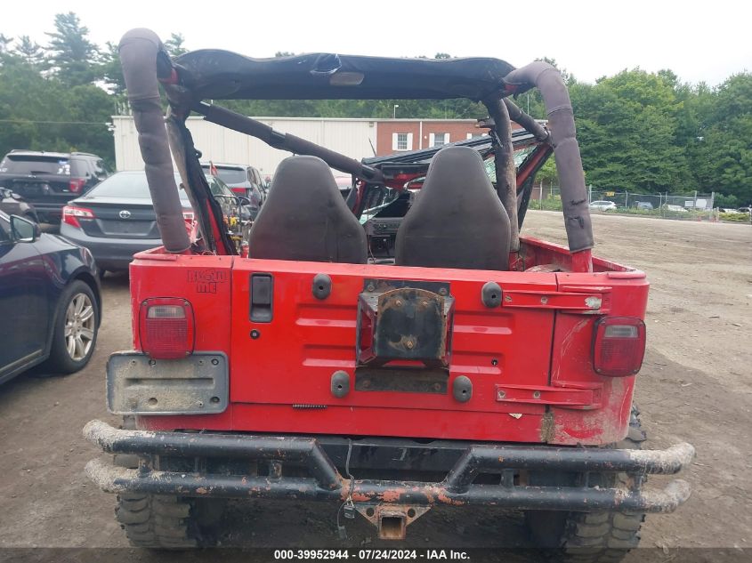 1997 Jeep Wrangler Sport VIN: 1J4FY19S6VP475495 Lot: 39952944