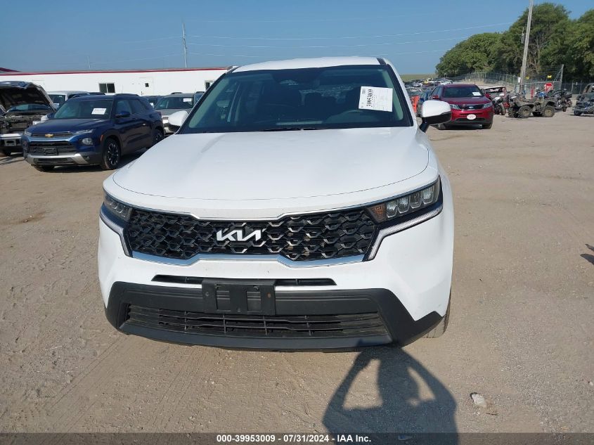 2022 Kia Sorento Lx VIN: 5XYRGDLC4NG157855 Lot: 39953009